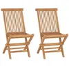 Image de Chaises pliables de jardin lot de 2 Bois de teck solide