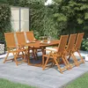 Image de Ensemble à manger d extérieur 7 pcs Bois d acacia solide