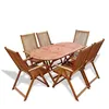 Image de vidaXL Mobilier à dîner d'extérieur 7 pcs en Bois d'acacia solide