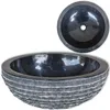 Image de vidaXL Lavabo Marbre 40 cm Noir