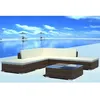 Image de Salon de jardin modulable Vidaxl resine tressee beige 6 pieces 74.0 x 74 x 31 5 personnes