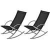Image de Lot de 2 chaise vidaxl exterieur empilable non pliable en acier H. 86 cm gris