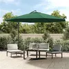 Image de Parasol droit toile en polyester mat en aluminium 350 x 350 carre vidaxl