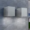 Image de vidaXL Applique murale d'extérieur forme de cube 2 pcs Lampe éclairage de jardin 42224