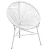 Image de vidaXL Tuinmaanstoel poly rattan wit42072