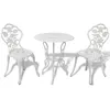 Image de Ensemble de bistro 3 pcs Aluminium coulé Blanc