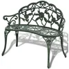 Image de Banc de jardin 100 cm Aluminium coulé Vert