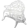 Image de Banc de jardin 100 cm Aluminium coulé Blanc