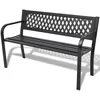 Image de Banc de jardin 118 cm Acier Noir