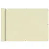 Image de vidaXL Écran de Balcon Tissu Oxford 75x600 cm Crème Brise vent Ombre de jardin 42337