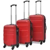 Image de vidaXL Jeu de Valise rigide 3 pièces Rouge Ensemble valise trolley à coque