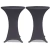 Image de vidaXL Housse de table extensible 60 cm 2 pcs Anthracite