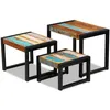 Image de Tables gigognes 3 pcs Bois de récupération massif