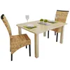 Image de vidaXL 2x Chaise Salle à Manger Abaca Marron Chaise de cuisine Chaise à Manger