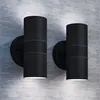Image de vidaXL Applique murale d'extérieur 2 pcs Acier inoxydable vers le bas/haut 42421