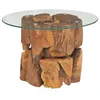 Image de Table basse Bois flottant de teck massif 60 cm
