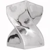 Image de vidaXL Kruk/bijzettafel in gedraaide vorm zilver aluminium 243507