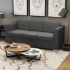 Image de vidaXL Canapé à 3 places Tissu Gris foncé