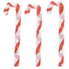 Image de Lot de 3 sucres d'orge à LED électrique pour extérieur en acrylique hauteur 61cm rouge,blanc
