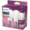Image de Philips ampoule LED Equivalent100W E27 Blanc chaud non dimmable, verre, lot de 2
