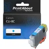 Image de PrintAbout Cartouche d'encre compatible avec Canon CLI-8C - Cyan