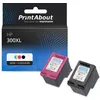 Image de Cartouche compatible HP 300XL (CC641EE) - Noir + 3 couleurs - Grande capacité - Multipack