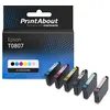 Image de PrintAbout Cartouche d'encre compatible avec Epson T0807 - 6 couleurs - Multipack