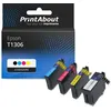 Image de PrintAbout Cartouche d'encre compatible avec Epson T1306 - 4 couleurs - Grande capacité - Multipack