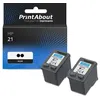 Image de Cartouche compatible HP 21 (C9351AE) 2x Noir - Multipack