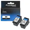 Image de Cartouche compatible HP 350XL (CB336EE) - 2x Noir - Grande capacité - Multipack