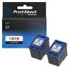 Image de Cartouche compatible HP 57 (C6657AE) - 3-couleurs - Multipack