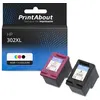 Image de Cartouche compatible HP 302XL (X4D37AE) - Noir + 3 couleurs - Grande capacité - Multipack