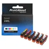 Image de PrintAbout Cartouche d'encre compatible avecEpson 24XL (T2438) - 6 couleurs - Grande capacité - Multipack