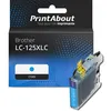 Image de PrintAbout Cartouche d'encre compatible avec Brother LC-125XLC - Cyan - Grande capacité