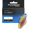 Image de PrintAbout Cartouche d'encre compatible avec Brother LC-125XLY - Jaune - Grande capacité