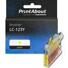 Image de PrintAbout Cartouche d'encre compatible avec Brother LC-123Y - Jaune