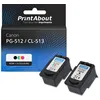 Image de Cartouche compatible Canon PG-512 / CL-513 - Noir + 3 couleurs - Grande capacité - Multipack