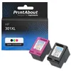 Image de Cartouche compatible HP 301 (N9J72AE) - Noir + 3 couleurs - Grande capacité - Multipack