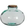Image de Mica Decorations, Vase, Récipient en verre Olly rond Bouchon liège Décoratif cristal (Ø 29 x 23 cm)