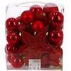 Image de edelman, Décorations de Noël, Décoration d'arbre de Noël rouge 40 pièces