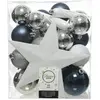 Image de Decoris, Décorations de sapin de Noël, Boules de Noël multicolores (33x)