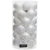Image de Decoris, Décorations de sapin de Noël, Boules de Noël Blanc Plastique (37x)