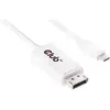 Image de Club 3D USB Typ C   DisplayPort, Adaptateur données + vidéo, Blanc