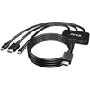 Image de Club 3D Adaptateur actif multiport vers HDMI 4K60Hz (HDMI, Mini DP, USB-C, 8 cm), Adaptateur données + vidéo, Noir