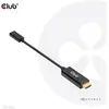 Image de Club 3D HDMI (Typ A)   USB C (USB-C, 22 cm), Adaptateur données + vidéo, Noir