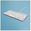 Image de R-Go Tools R-Go Compact Break Clavier Ergonomique Qwerty (Fr) Avec Blanc (FR, Filaire), Clavier, Blanc