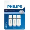 Image de Lot de 3 clés USB Philips FM32FD70E/00 Edition Snow 2.0 32 Go Blanc et gris