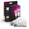 Image de Pack de 2 ampoules connectées Philips Hue White et Color Ambiance E27 75W Blanc
