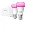 Image de Philips Hue, Ampoule, White & Color Ambiance BT kit de démarrage (E27, 806 lm, 2x)
