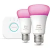 Image de Philips Hue, Ampoule, Kit de démarrage (E27, 1100 lm, 2x)